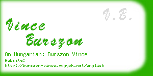 vince burszon business card